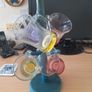 6 multicoloured glass mugs, plus FREE mug tree Image 2