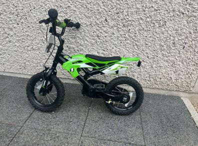 boys  16 Inch Motocross Bike Green and Black