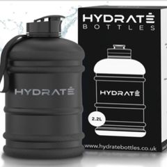 Brand New HYDRATE 2.2L Water Bottle with Easy Drink Cap,
