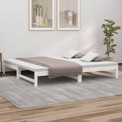 Day Bed | White | Solid pinewood | Double