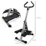 Stepper w/ Handle Hand Grip Workout Fitness Machine For Fitness Aerobic Exercise Home Gym Grey Image 3