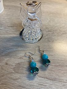 Handmade Glass And Crystal Earrings