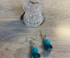 Handmade Glass And Crystal Earrings