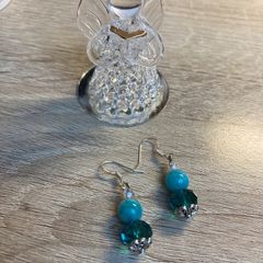 Handmade Glass And Crystal Earrings