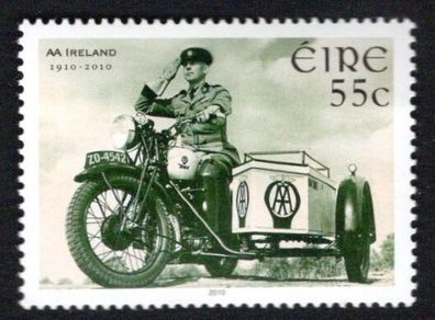 2010 Ireland Centenary of the AA (Automobile Association) in Ireland Commemorative Stamp Mint Never Hinged (MNH)