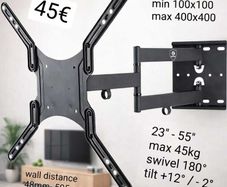 TV Wall Mount Bracket Tilt Swivel Long Arm 23"-55"