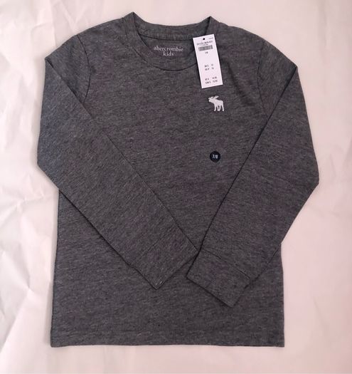 Grey Abercrombie long sleeve tshirt - sz 7/8