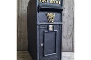 Cast Iron Post Box Large Big Harp Black CH R MB04 B