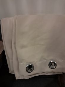 cream ringtop blackout curtians 66x72