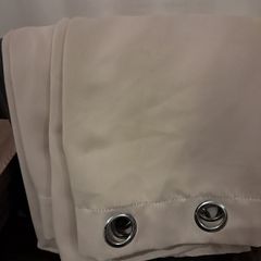 cream ringtop blackout curtians 66x72