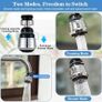 2Pcs Kitchen Tap Spray Head, 360 Swivel Aerator With 2 Modes Universal Extension for 22/24mm Faucet Extender Short & Long Image 4