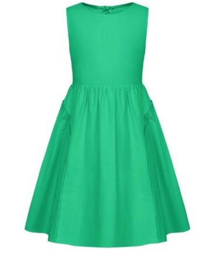 Brand New GRACE KARIN Girls Dresses 134 Children s Dress 140 Cotton Simple Classic Casual Knee Length Green
