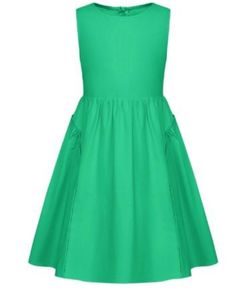 Brand New GRACE KARIN Girls Dresses 134 Children s Dress 140 Cotton Simple Classic Casual Knee Length Green