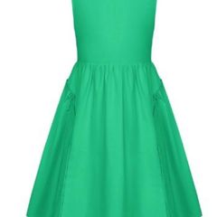 Brand New GRACE KARIN Girls Dresses 134 Children s Dress 140 Cotton Simple Classic Casual Knee Length Green