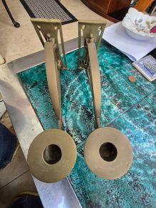 Vintage Pair of piano or wall sconces