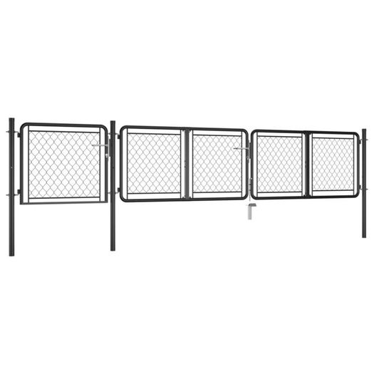 Garden Gate Steel 75x395 cm Anthracite