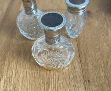 3 Vintage Glass Perfume Bottles