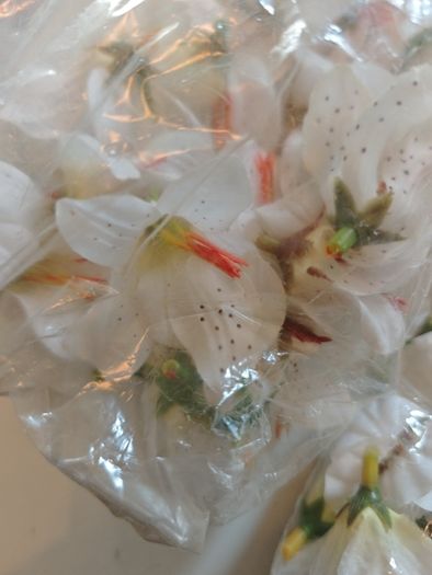 white flower bundle mixed fake artificial faux silk flowers