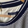 Tommy Hilfiger Textured Geometric Sheath Dress Navy White Short Sleeve Image 3