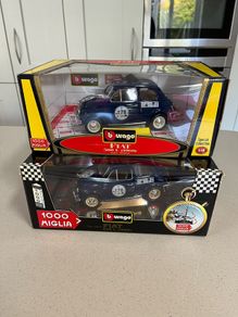 Fiat 500 Mille Miglia x 2 Burago Rare
