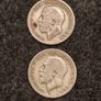 2x 1921 George V British Silver Shillings 0.500 silver Image 2