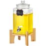 Dispensers for Parties, Glass Juice Dispenser with Stand, Stainless Steel Spigot, Iced Tea Lemonade Juice Water Dispenser, for Restaurants, Hotels, Parties Image 2
