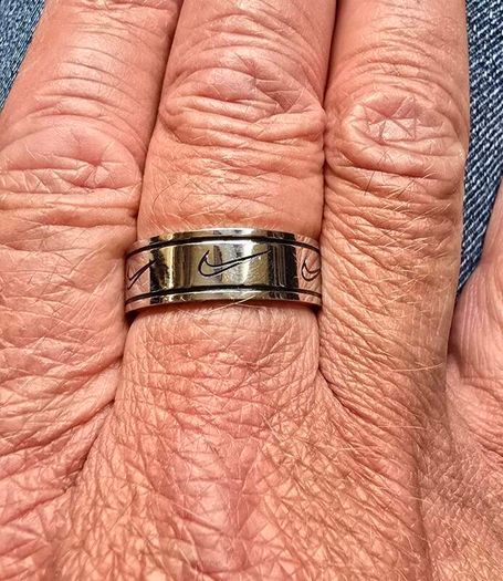 "Nike" Silver Band Rings