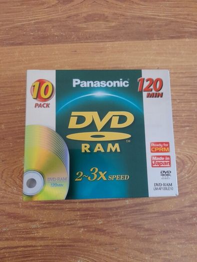 Panasonic DVD RAM 2-3x 4.7GB 120Min 10 Pack New Sealed