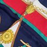 RICHEL (Paris) Red and Navy "Riding Gear" 100% Silk Scarf - Valued at 455euro Image 4