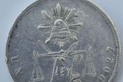 1872 Mexican 1 Peso "Balanza" silver coin