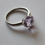 925 Sterling Silver Pink Heart Stone Ring Image 5