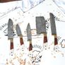 Set Knives 5 pieces Handmade Damascus Image 9