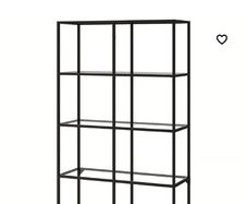 black shelving unit