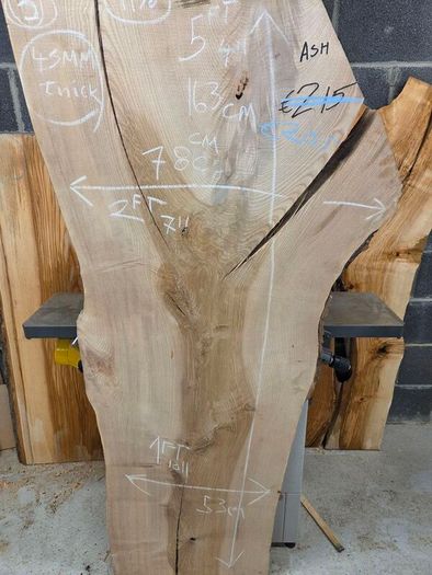 Live Edge Ash Slab - Kiln Dried