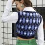 Joblot of 5 Heart V Neck Vest Sweater - Blue Image 2