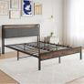 King Size Bed Frame with Wooden Storage Image 5
