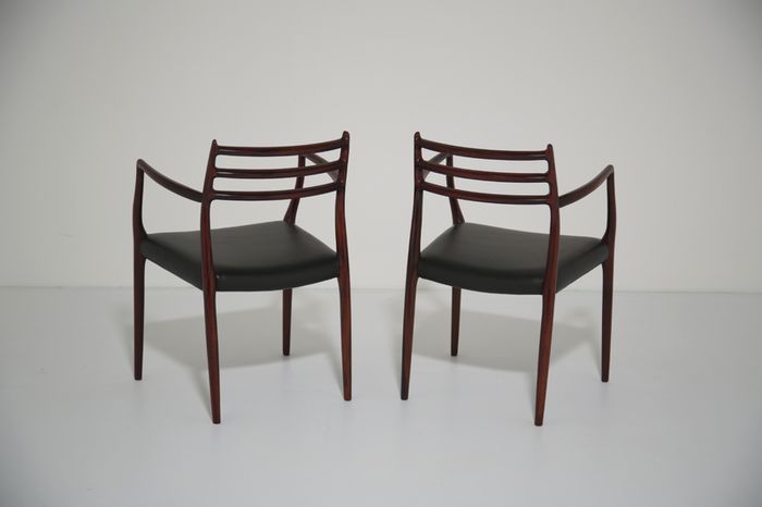 Vintage Danish Mahogany Carver Armchair Model 62 by Niels Otto Moller, 1960s