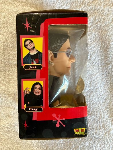 Ozzy and Sharon Osbourne boxed talking head toys