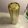 Rare  Vintage Light Amber ( Honey Gold ) Austrine Vase. Image 6