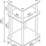 NEW SALE | 3-Tier Turn-N-Tube End Table, Side Table, Nightstand, Americano/Black, 2-Pack Image 5