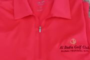 mens red Adidas golf top