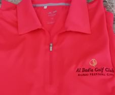 mens red Adidas golf top