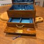 antique walnut box with key Image 6