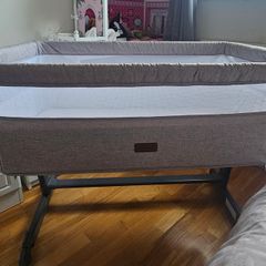 Babylo Nested Cozi Sleeper Bedside Cot Grey
