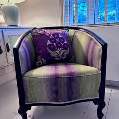 Vintage Tub Chair Professionally Upholstered Excellent Condition