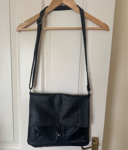 Black leather bag