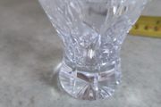 A lovely Crystal cut small glass or vase as toothpick holder no stamped but may be waterford crystal..