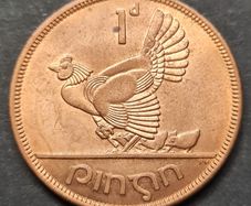 Fantastic 1966 Ireland 1d Peny Unc Coin