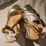 Gold platform womens shoe Image 5