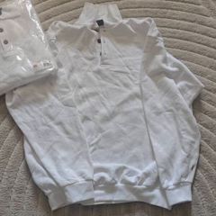 Long sleeve painters polo shirt.